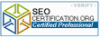 Our Web Design & SEO team are certified and the professional member of SEOCertification.org.